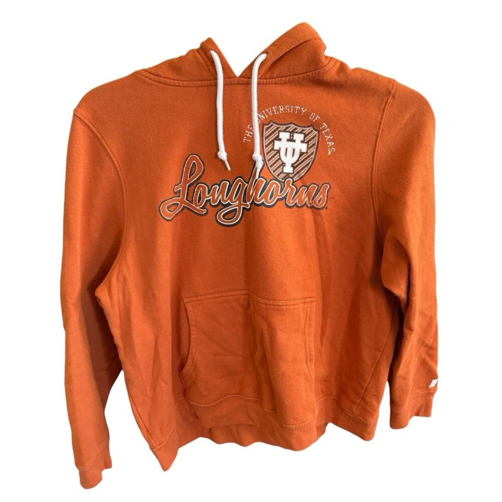 Russell Athletics Texas Longhorns NCAA Pullover Hoodie Orange Size XL